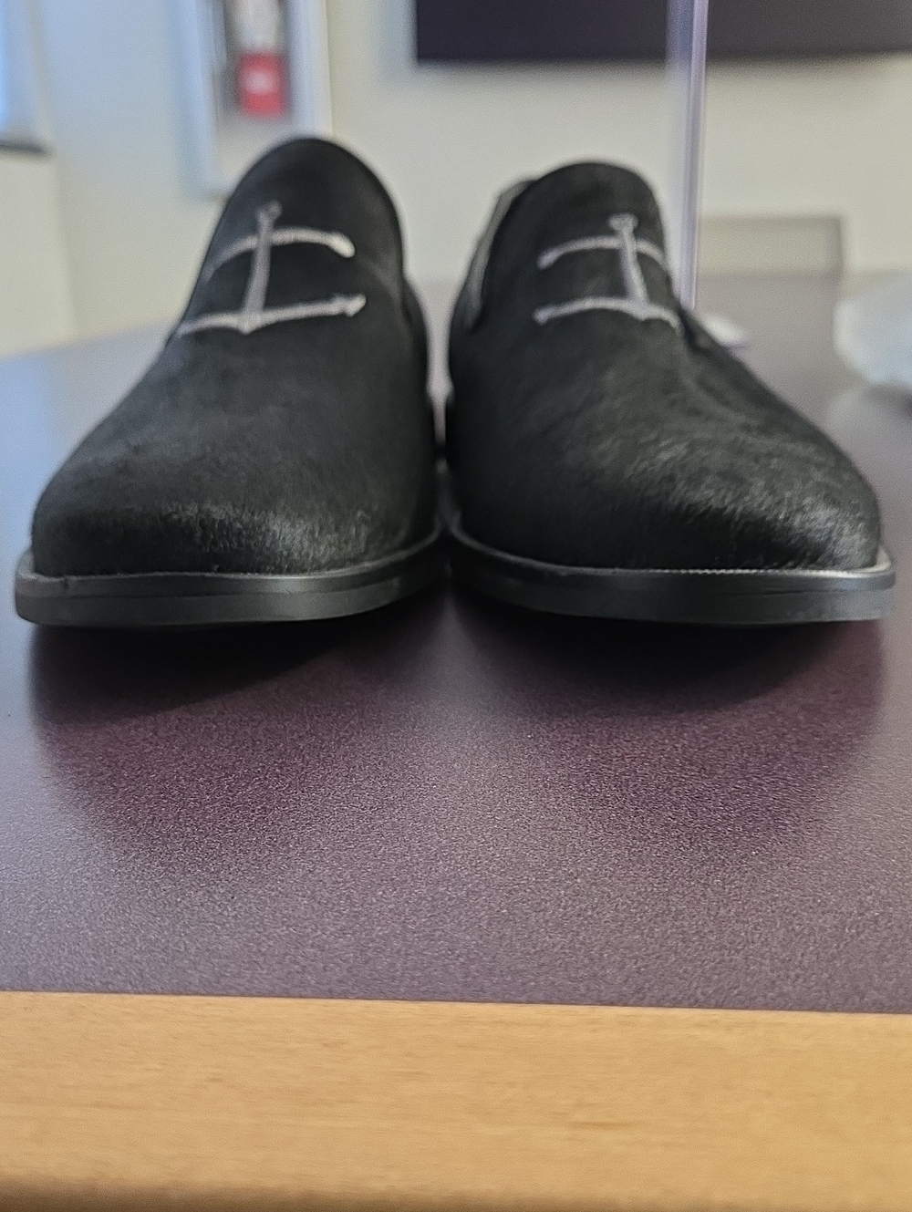 Sperry Men's Overlook Black Pony Hair Anchor Smoking Slippers Size 11 - Picture 9 of 9